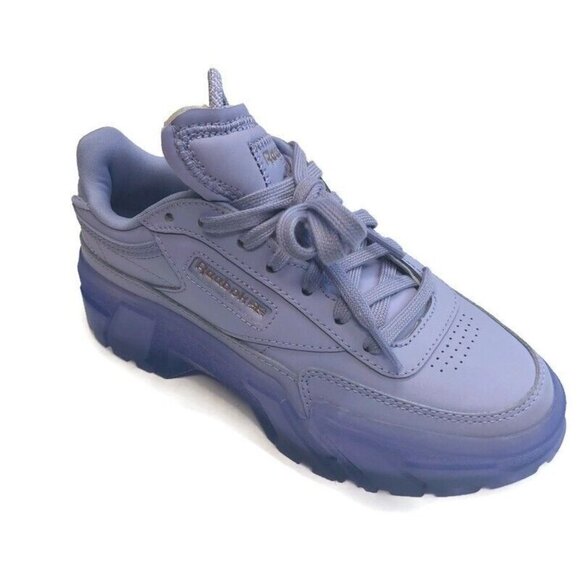 Reebok Shoes - Reebok Youth 5.5Y Womens 7 Club C Cardi B Leather Sneakers Shoes Crisp Purple
